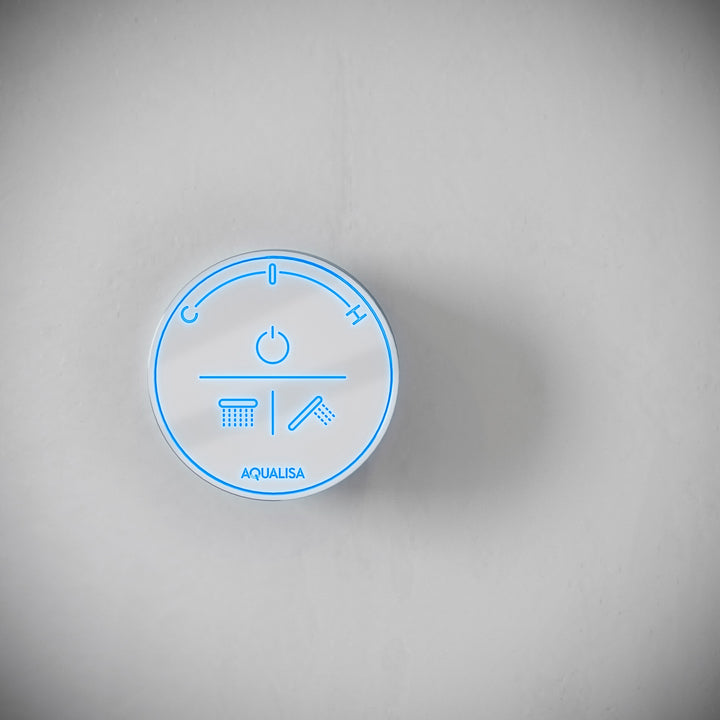 Aqualisa Smart Glo Digital Shower - Dual Outlet with Riser Rail and Bath Fill (Concealed) HP/Combi - Chrome