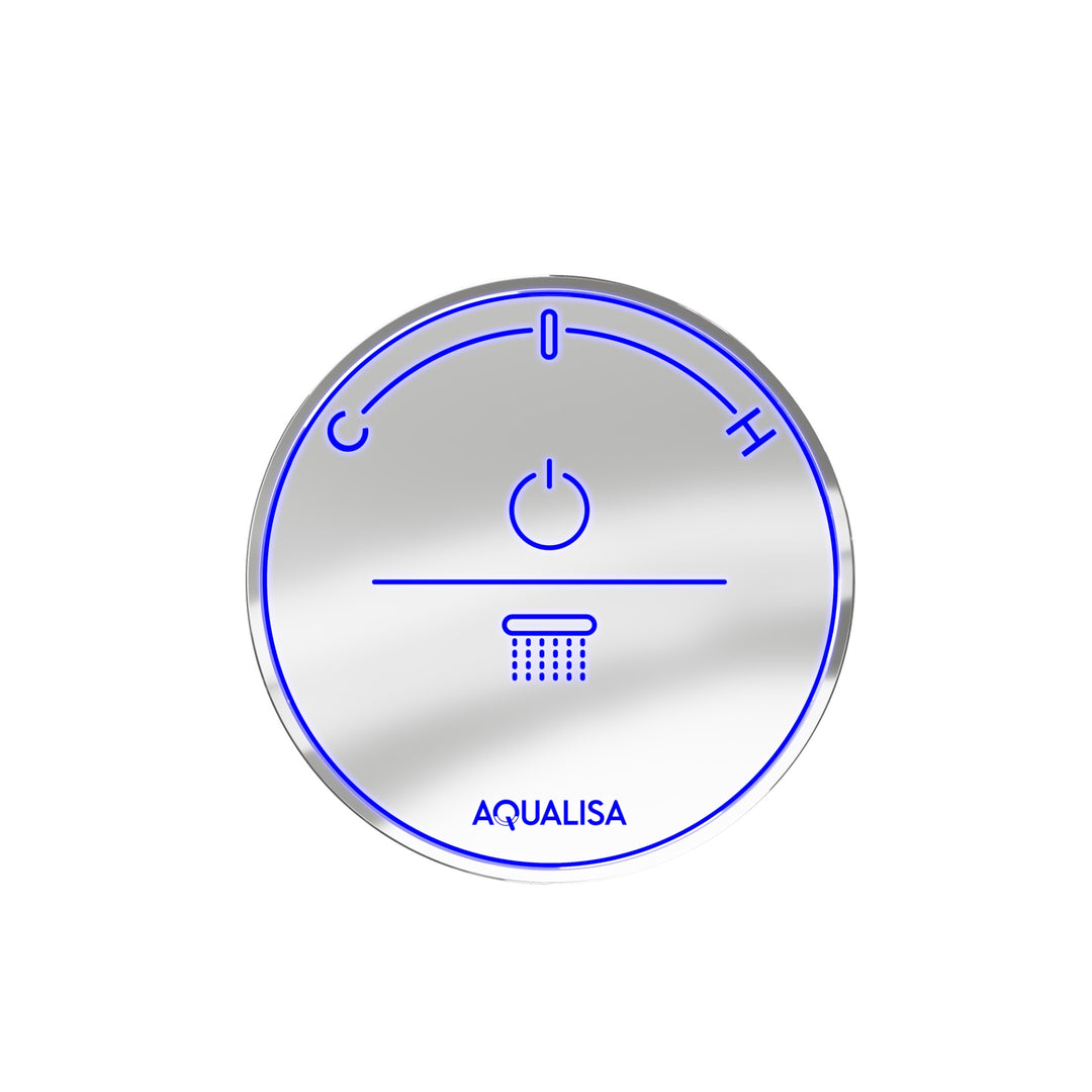 Aqualisa Smart Glo Digital Shower - Single Outlet with Riser Rail Concealed HP/Combi - Chrome