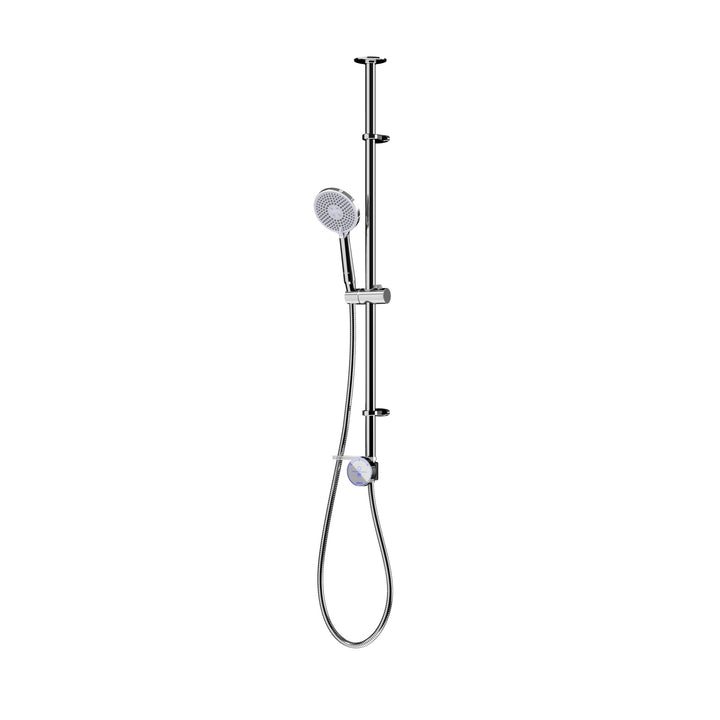 Aqualisa Smart Glo Digital Shower - Single Outlet with Riser Rail Exposed Gravity Pumped - Chrome