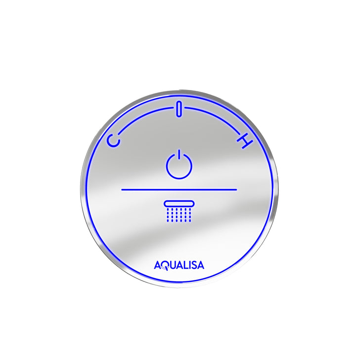 Aqualisa Smart Glo Digital Shower - Single Outlet with Riser Rail Exposed Gravity Pumped - Chrome