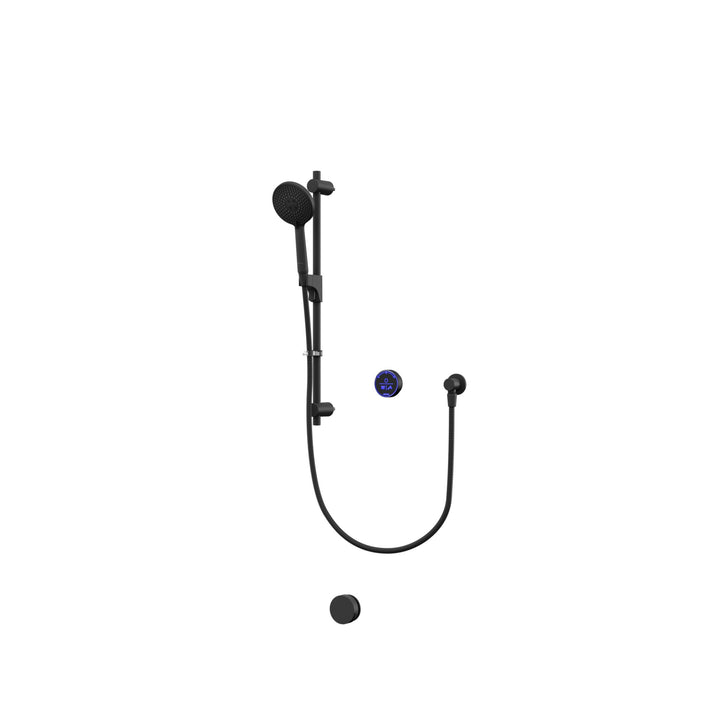 Aqualisa Smart Glo Digital Shower - Dual Outlet with Riser Rail and Bath Fill (Concealed) HP/Combi - Black