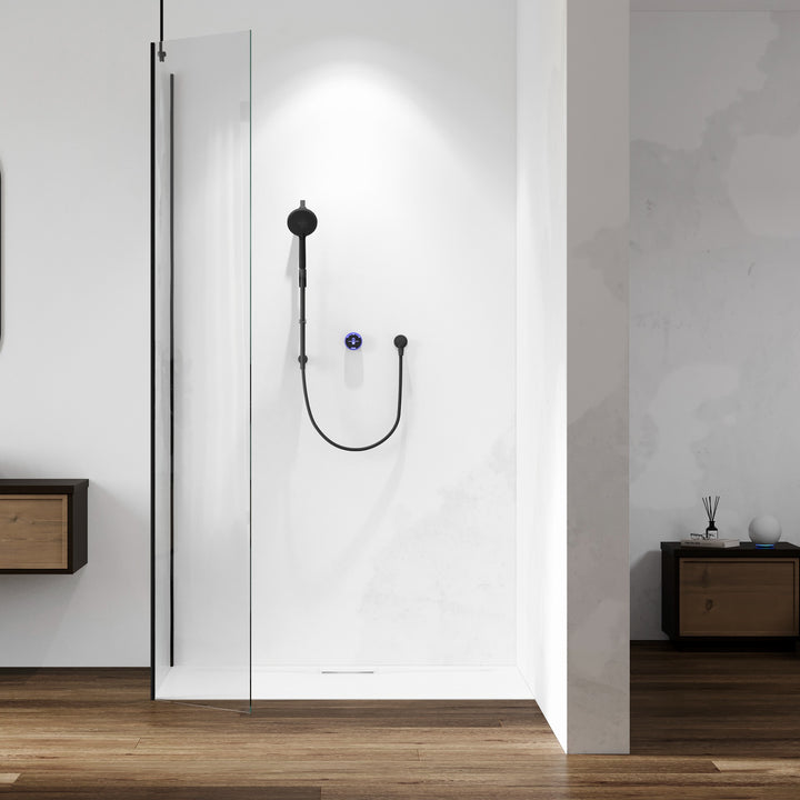Aqualisa Smart Glo Digital Shower - Single Outlet with Riser Rail Concealed HP/Combi - Black