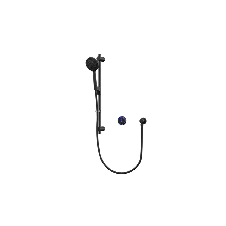 Aqualisa Smart Glo Digital Shower - Single Outlet with Riser Rail Concealed Gravity Pumped - Black