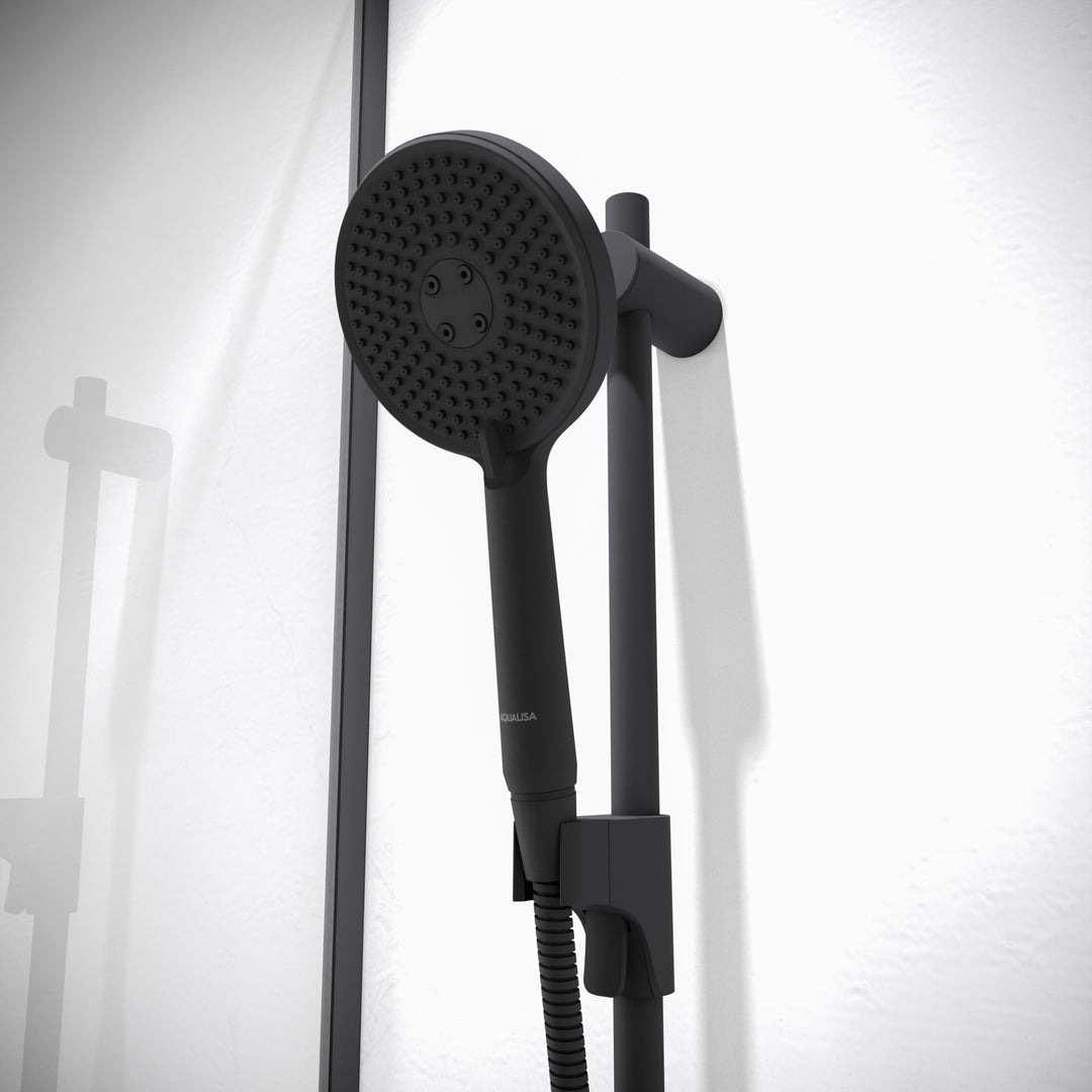 Aqualisa Smart Glo Digital Shower - Dual Outlet with Riser Rail and Bath Fill (Concealed) Gravity Pumped - Black