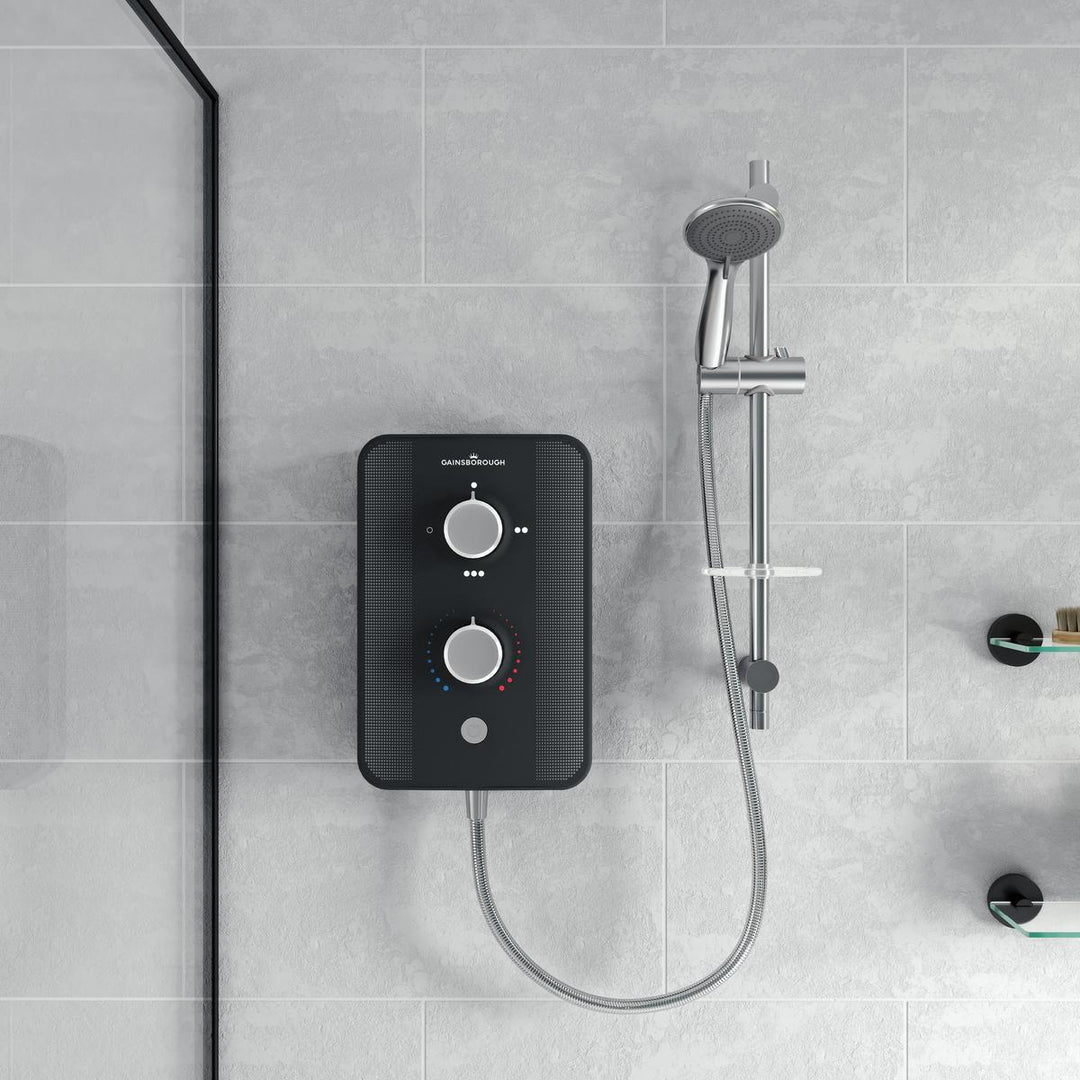 Aqualisa Gainsborough Slim Duo 9.5Kw - Piano Black