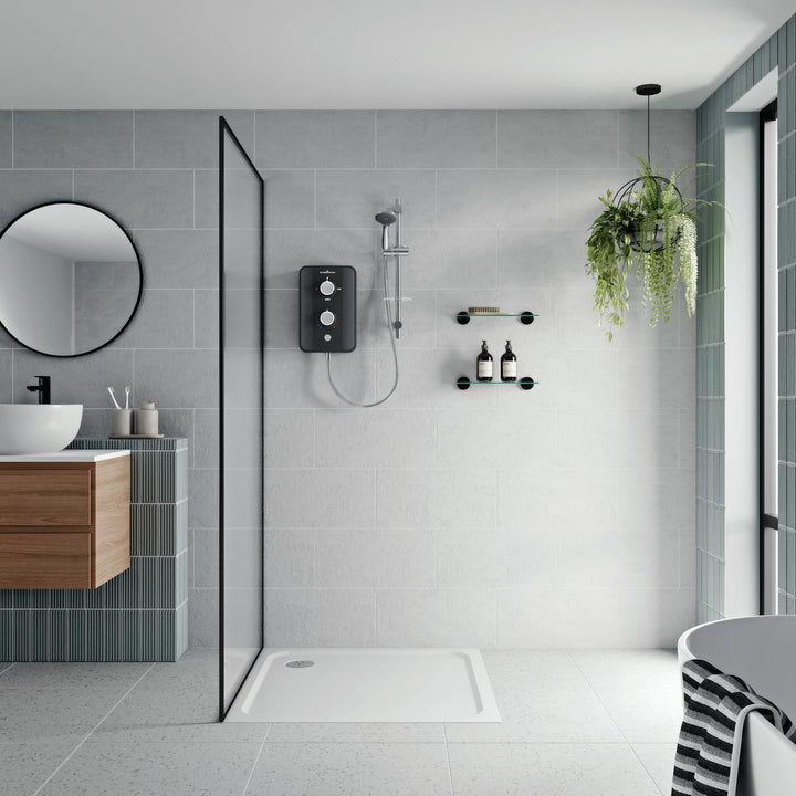 Aqualisa Gainsborough Slim Duo 9.5Kw - Piano Black