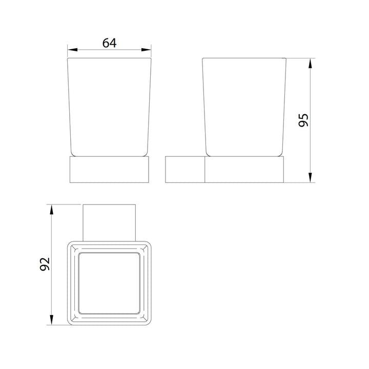 Eliseo Ricci Exclusiv Gunmetal Tumbler Holder