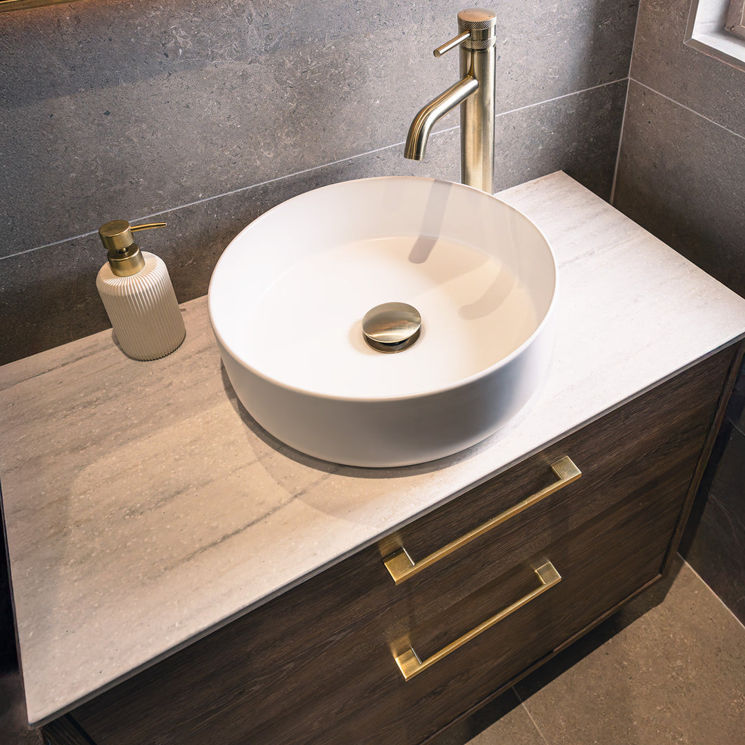 Brushed Brass 223mm D Handle
