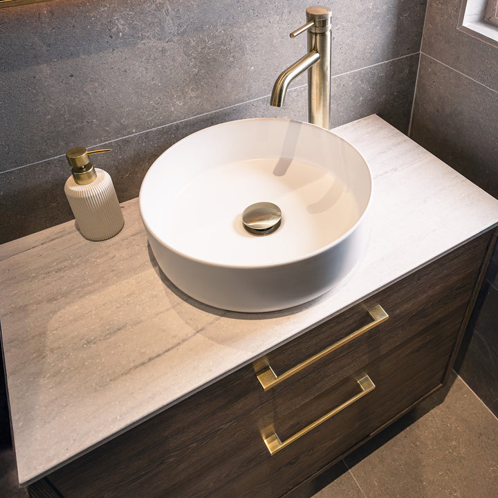 Brushed Brass 223mm D Handle