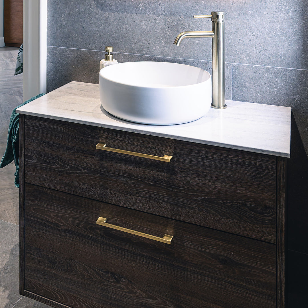 Brushed Brass 223mm D Handle