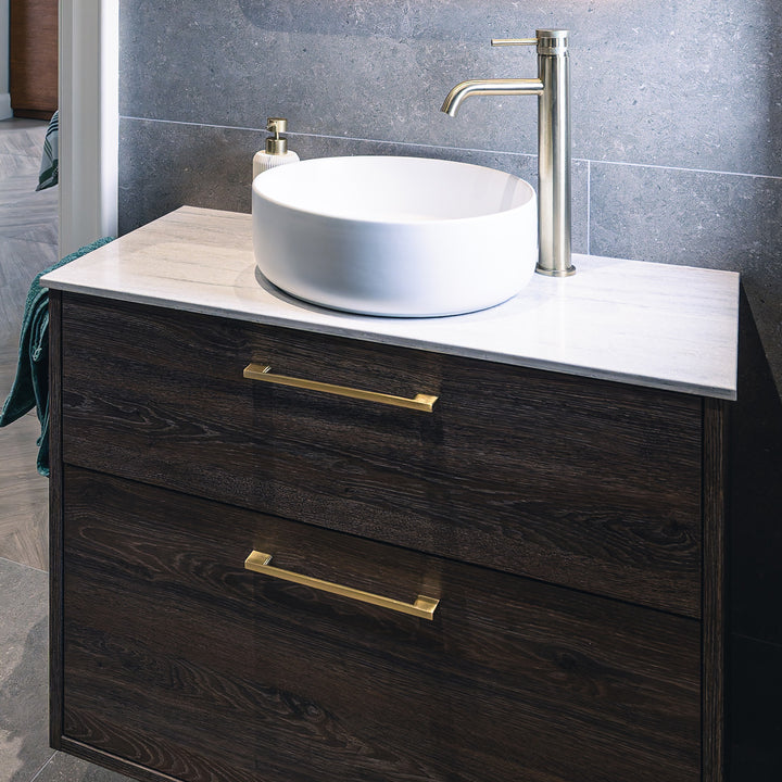Brushed Brass 223mm D Handle