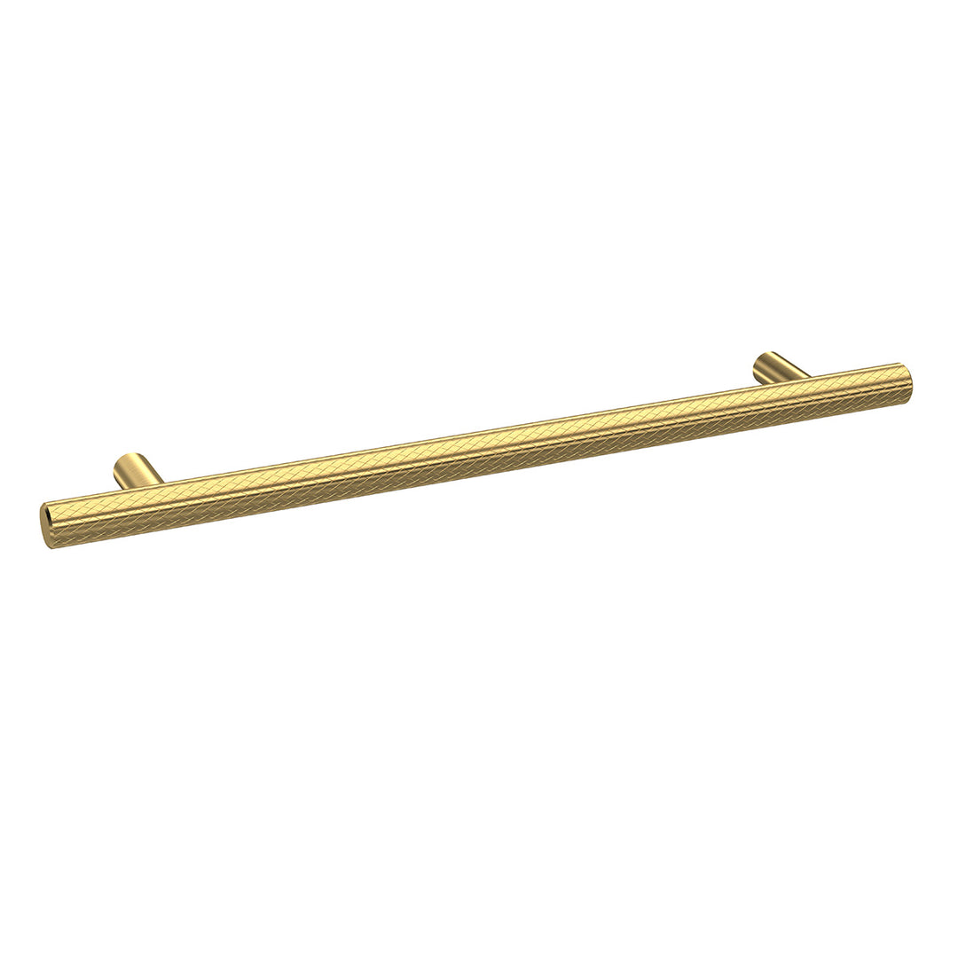 Brushed Brass 192mm Knurled Bar Handle
