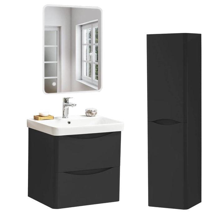 Happi 600mm Bathroom Bundle - Matt Anthracite