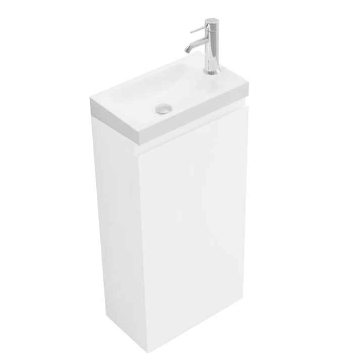 Halite Waterproof 400mm Floor Standing Vanity Unit &amp; Basin - White