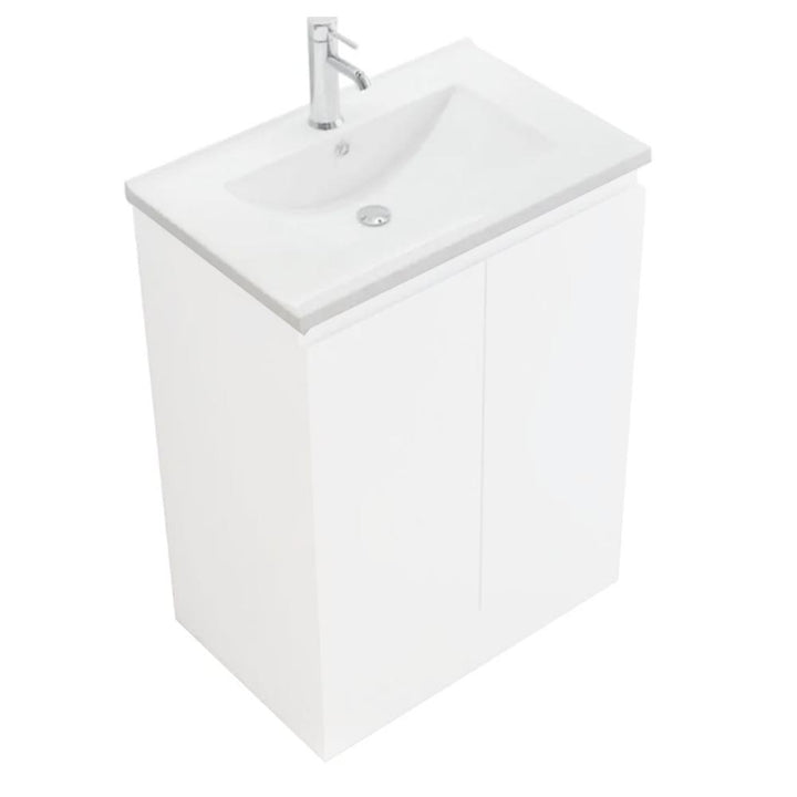Halite Waterproof 600mm Floor Standing Vanity Unit &amp; Basin - White