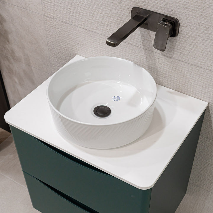 Josef Martin Happi 600mm Wall Hung Vanity Unit &amp; Glacier White Worktop - Goblin