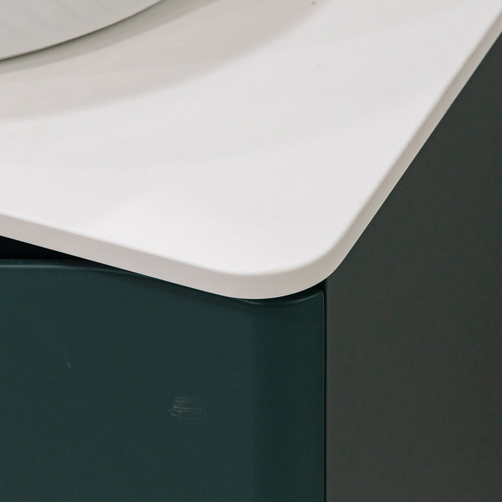 Josef Martin Happi 600mm Wall Hung Vanity Unit &amp; Glacier White Worktop - Goblin