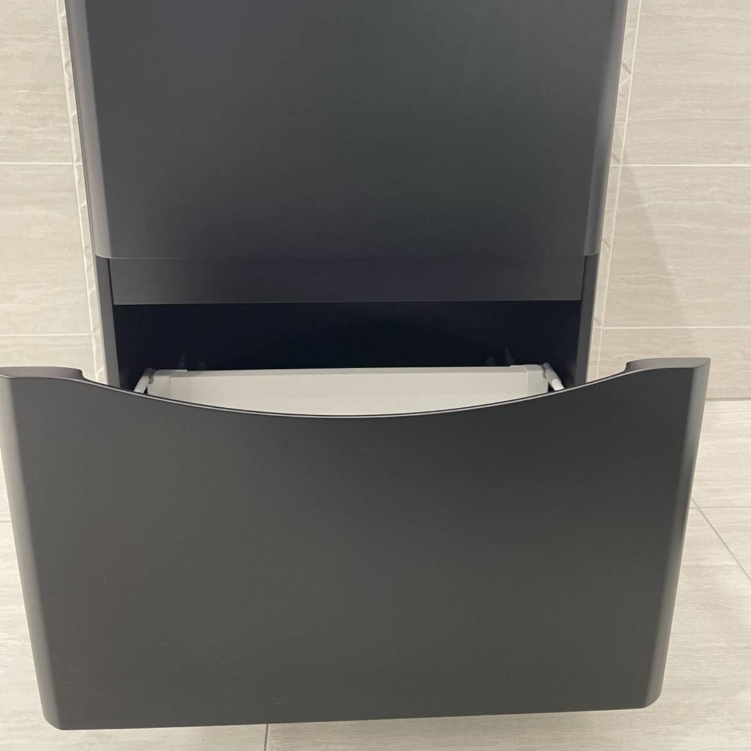 Happi 600mm Floor Standing Vanity Unit &amp; Basin - Black