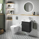Happi 500mm Wall Hung Cloakroom Vanity Unit & Basin - Matt Anthracite