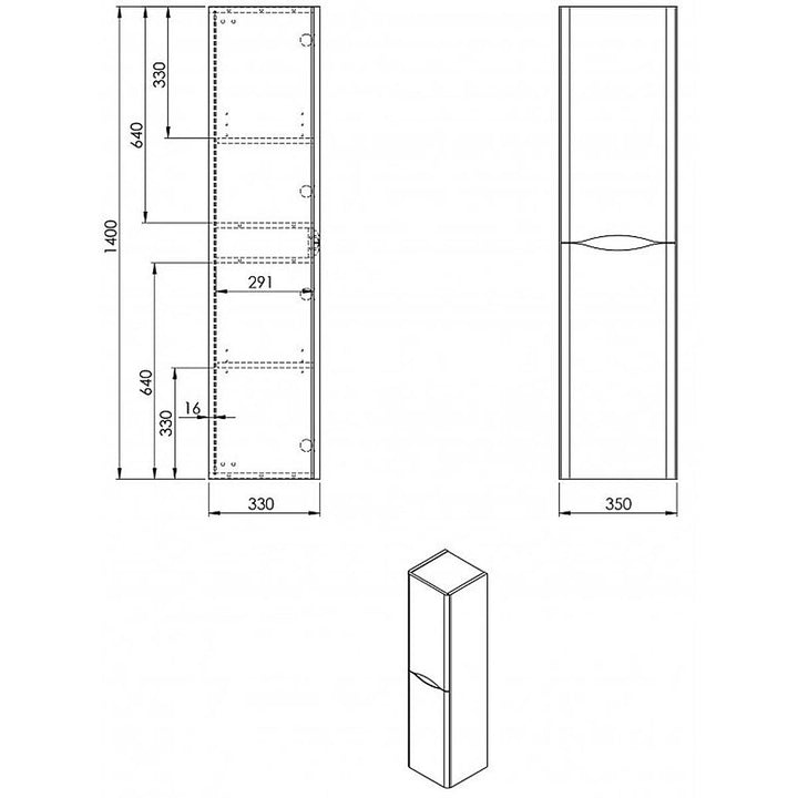 Happi 600mm Bathroom Bundle - Matt Anthracite