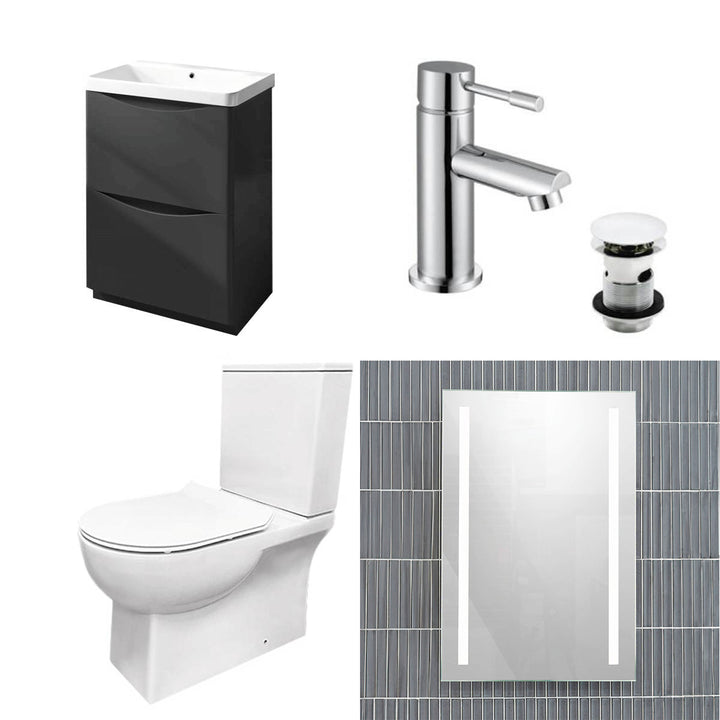 Happi Anthracite Vanity Unit &amp; Toilet Deal
