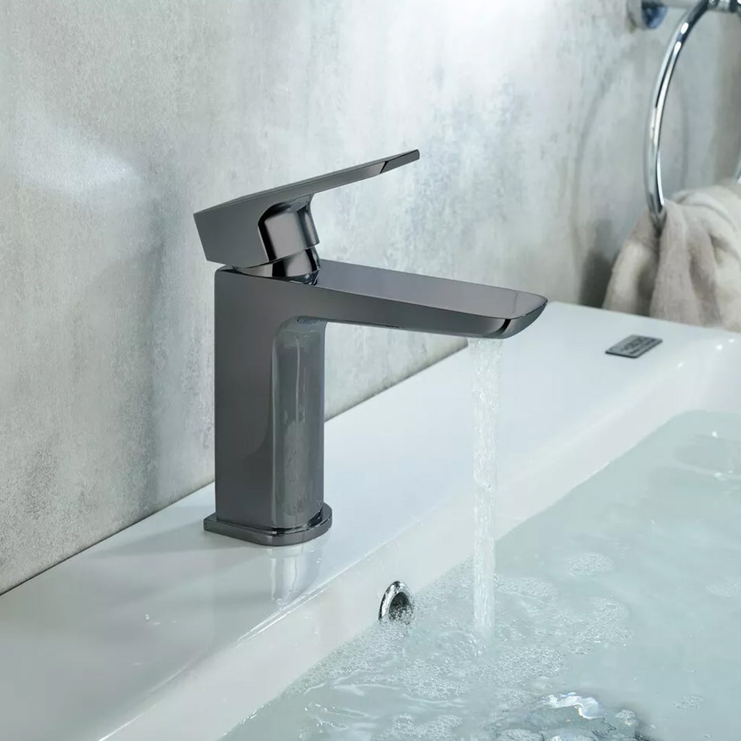 Eliseo Ricci Vesu II Basin Mono with Click Waste - Gunmetal