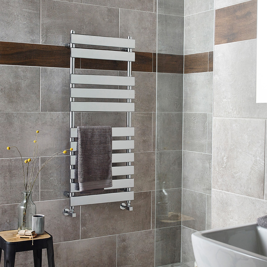 Hudson Reed Piazza 1200 x 500mm Heated Towel Rail - Chrome