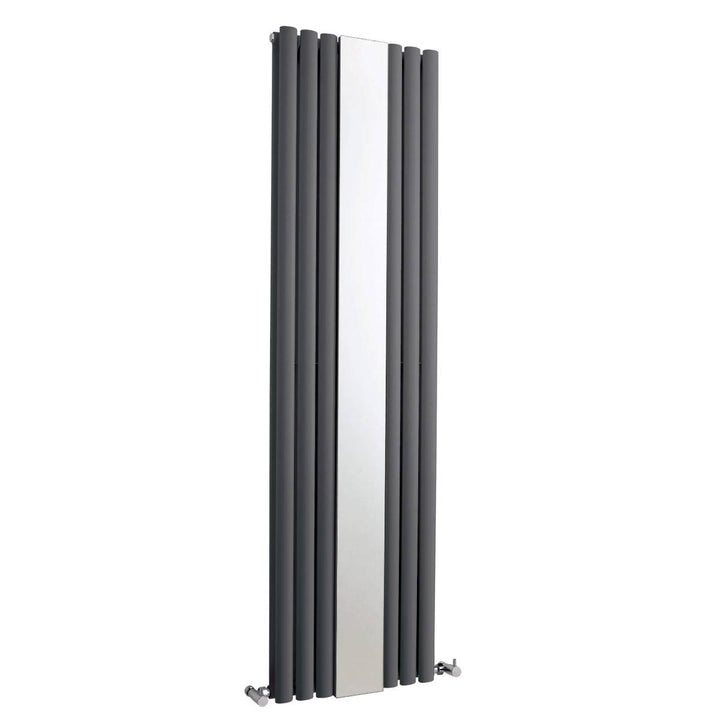 Hudson Reed Revive 1800 x 499mm Double Panel Radiator with Mirror - Anthracite HLA79