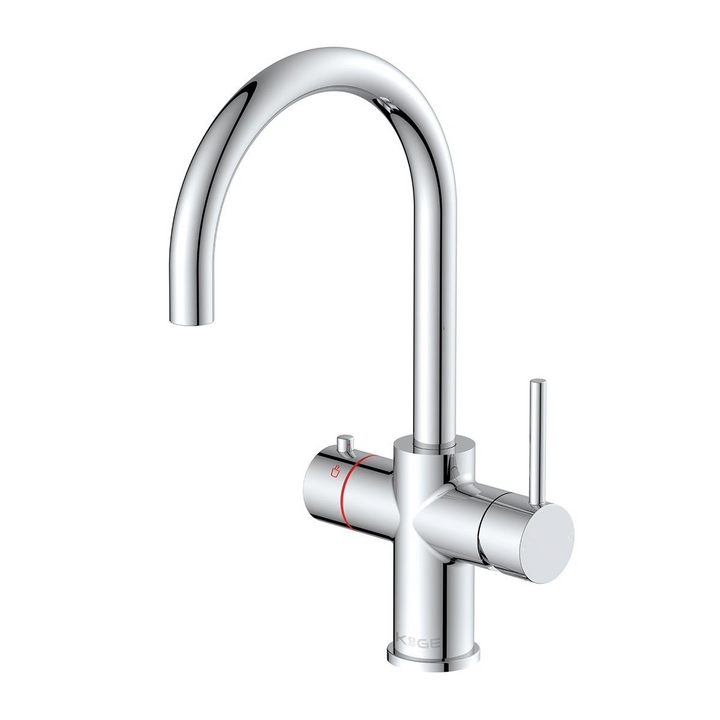 Eliseo Ricci 3 in 1 Swan Spout Instant Boiling Water Kitchen Tap - Chrome