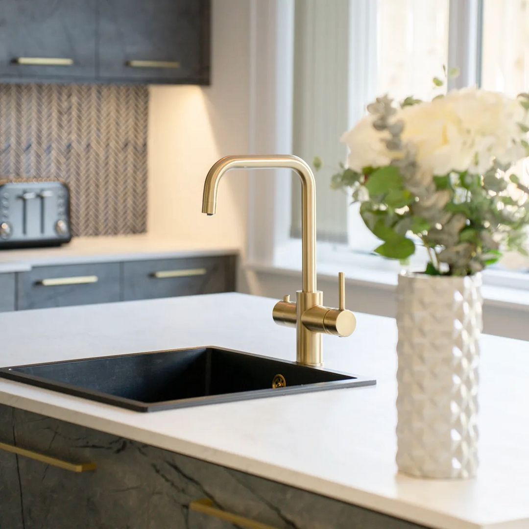 3 in 1 Boiling Water Tap D Spout - Brass