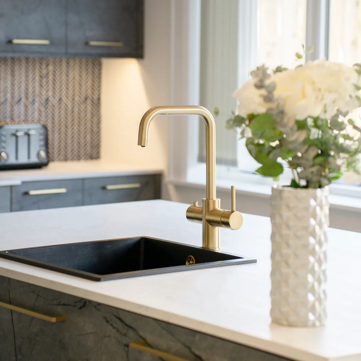 3 in 1 Boiling Water Tap D Spout - Brass