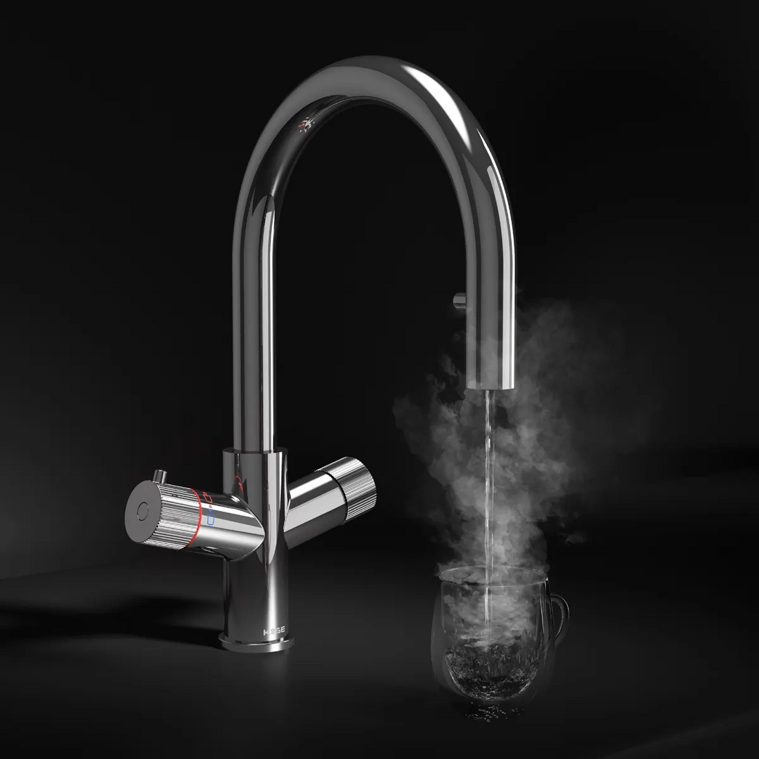 4 in 1 Boiling Water Tap Pull Out U Spout - Chrome