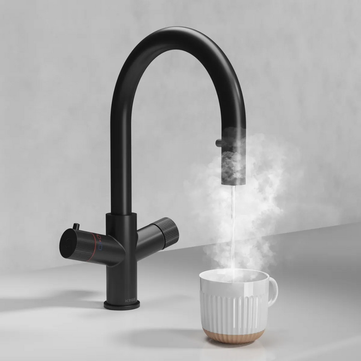 4 in 1 Boiling Water Tap Pull Out U Spout - Black