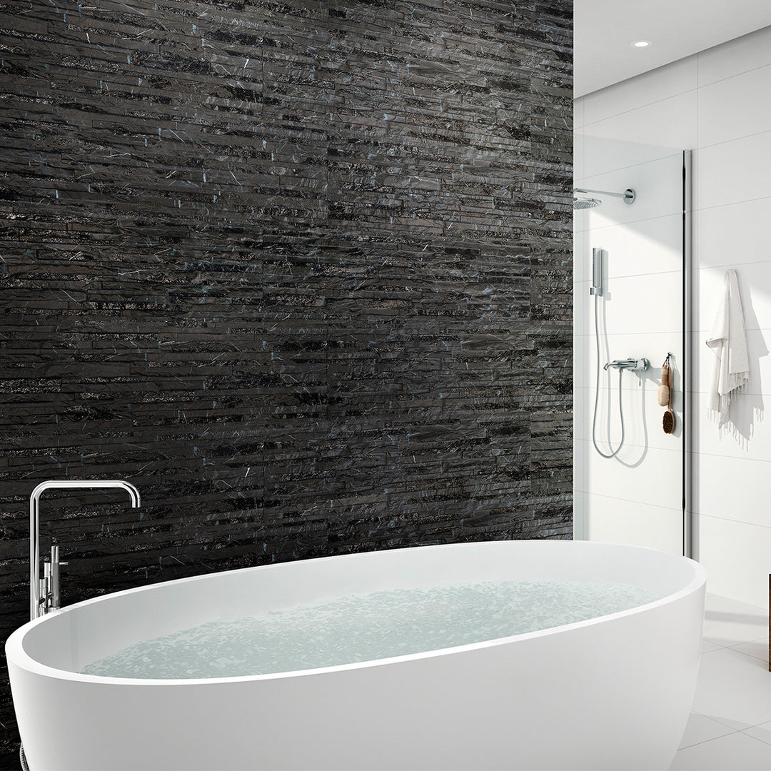 Thuy Marquina 3D Decor 32 x 89cm Rectified Porcelain Wall Tile - 1.13sqm perbox