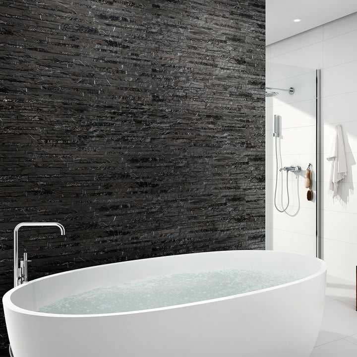 Thuy Marquina 3D Decor 32 x 89cm Rectified Porcelain Wall Tile - 1.13sqm perbox