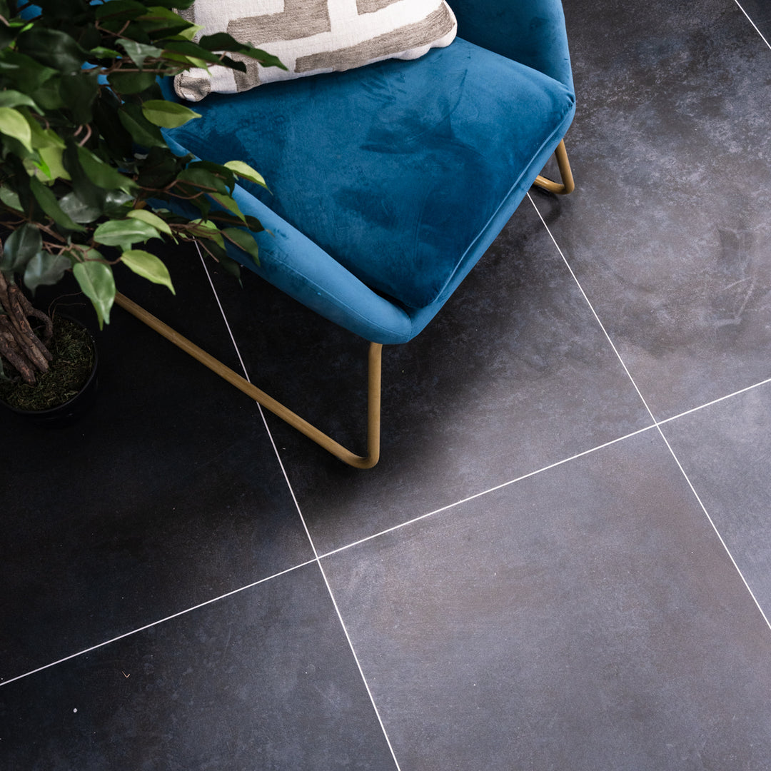 Iron Blue Matt 60 x 120cm Rectified Porcelain Tile - 1.44sqm perbox