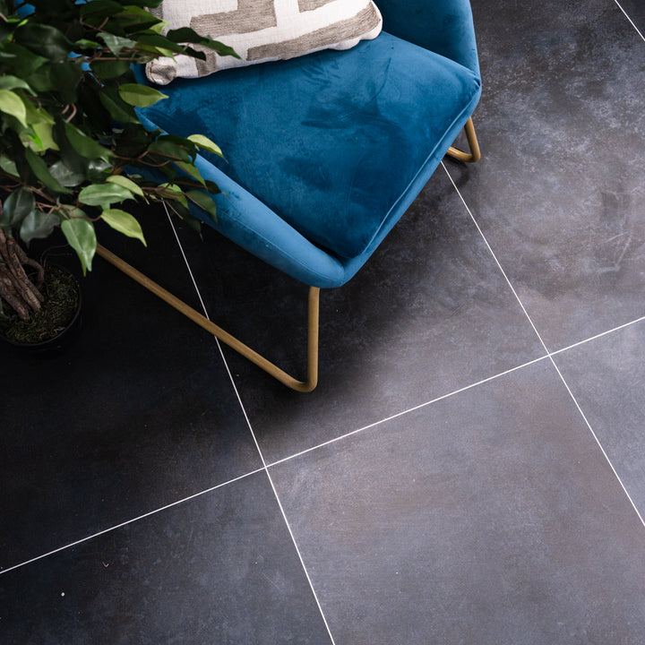 Iron Blue Matt 60 x 120cm Rectified Porcelain Tile - 1.44sqm perbox