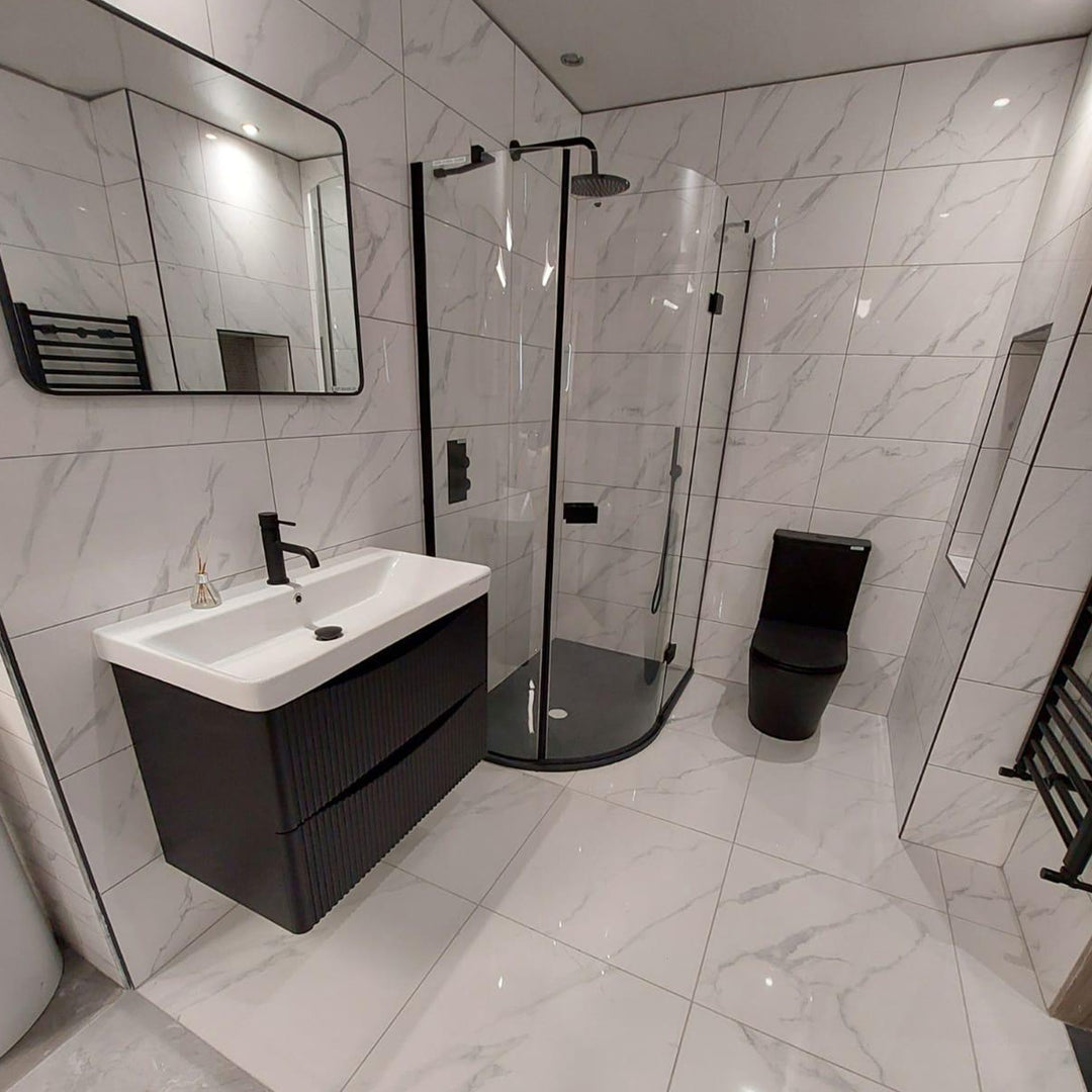 Calacatta White 60 x 60cm Rectified Polished Porcelain Tile - 1.44sqm perbox