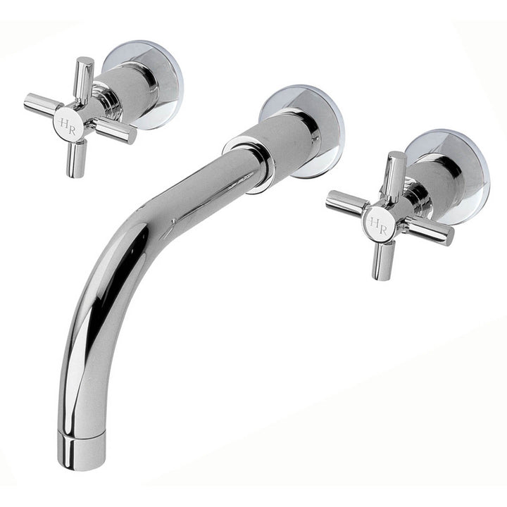 Hudson Reed Tec Crosshead 3 Hole Wall Mounted Basin Mixer TEX317