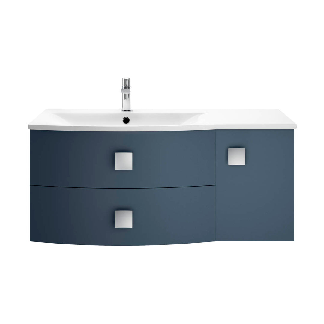 Nuie Mayford Cloakroom Wall Mounted Vanity Unit &amp; Basin - Gloss White