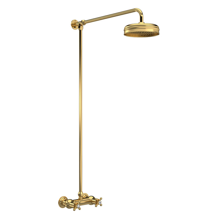 Hudson Reed Shower Kits Traditional Thermostatic Shower Valve &amp; Kit - Brushed Brass