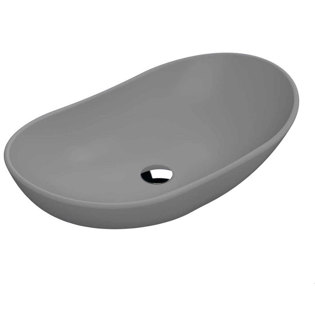 Hudson Reed Round Vessel - Matt Grey 155x615x360mm
