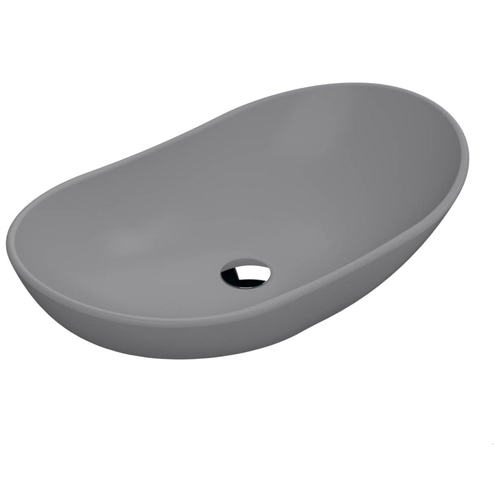 Hudson Reed Round Vessel - Matt Grey 155x615x360mm
