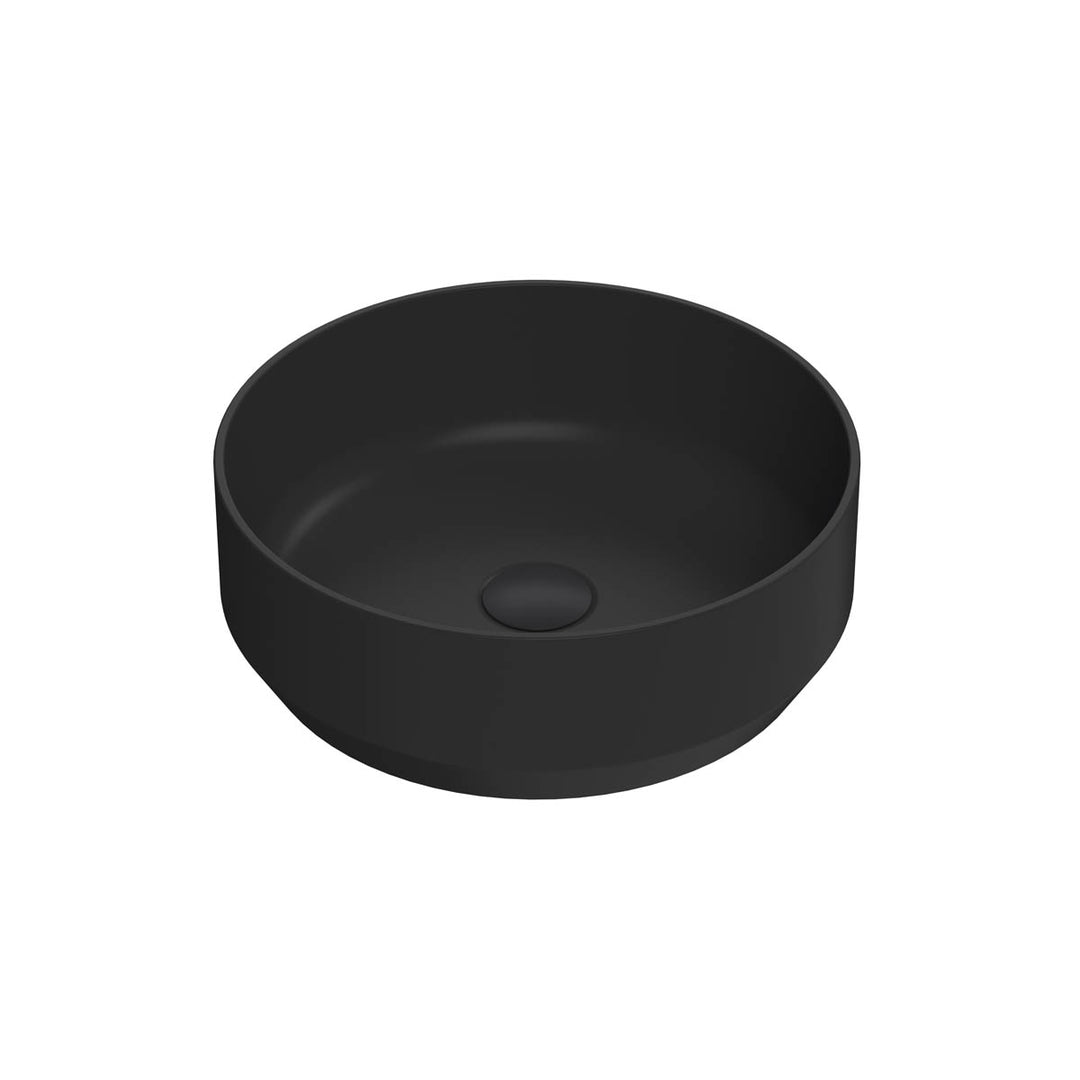 Hudson Reed Round Vessel - Matt Black 120x350x350mm