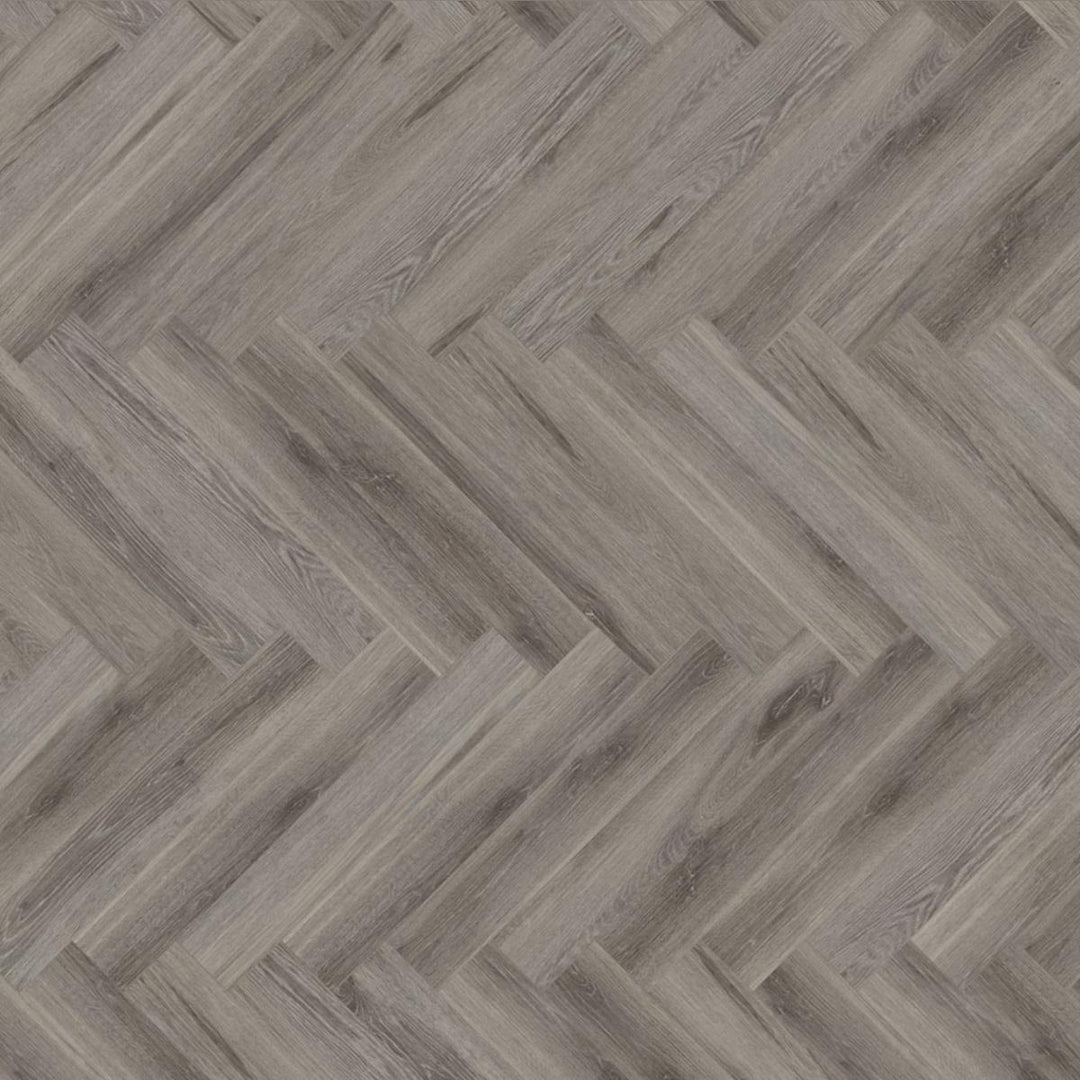 Lusso Floor Rustic Grey Herringbone Luxury Vinyl Flooring - 610 x 122 x 5 mm - 2.23 M2 Per box