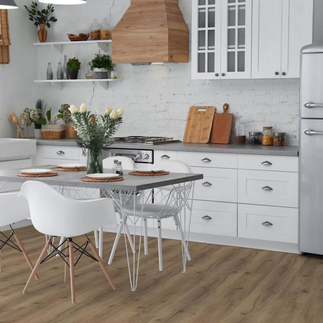 Lusso Floor Mocha Oak Luxury Vinyl Flooring - 1220 x 180 x 5 mm - 2.64 M2 Per box