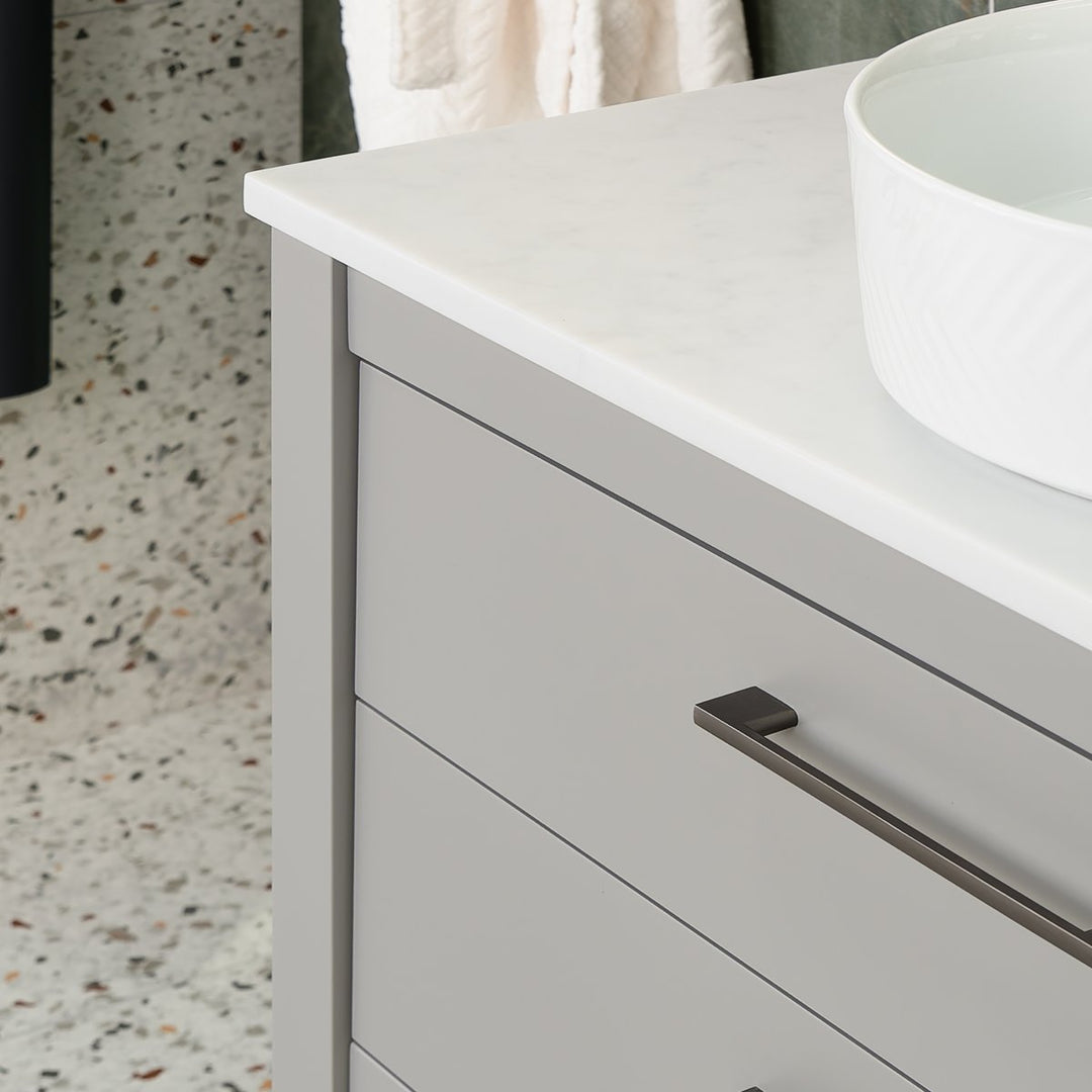 Josef Martin Roxbury 900mm Washstand &amp; Pebble Worktop - Lead Colour