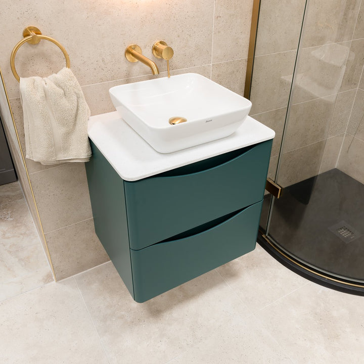 Josef Martin Happi 600mm Wall Hung Vanity Unit &amp; Glacier White Worktop - Goblin