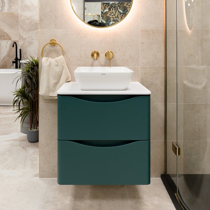 Josef Martin Happi 600mm Wall Hung Vanity Unit &amp; Glacier White Worktop - Goblin