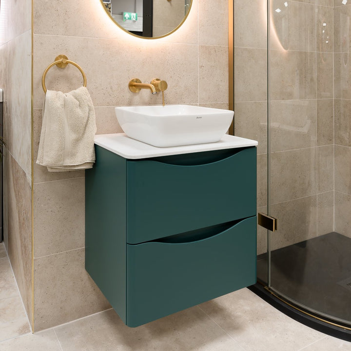 Josef Martin Happi 600mm Wall Hung Vanity Unit &amp; Glacier White Worktop - Goblin